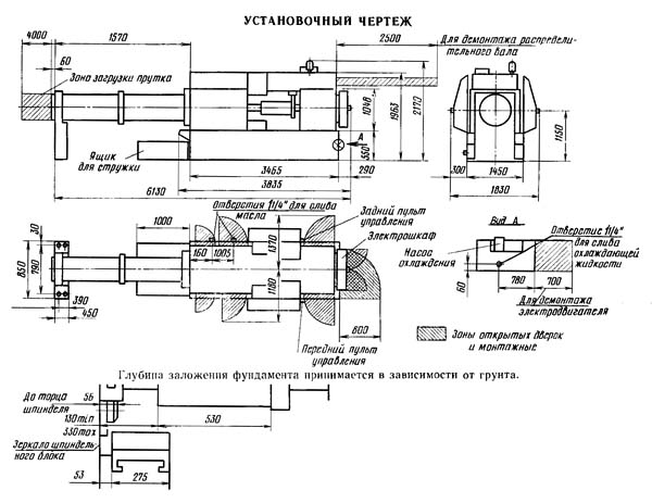 Установче креслення багатошпиндельного автомата 1Б265